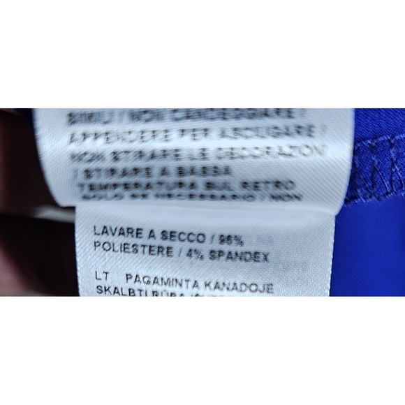 Joseph Ribkoff Rhinestone Neck Top Womens Size 14 Royal Blue Dolman Sleeve Party - Picture 5 of 9